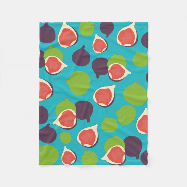 Couverture Polaire Motif de fruits d'été à la fibre méditerranéenne (Devant)
