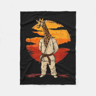Couverture Polaire Motif de girafe karaté Taekwondo Jiu-Jitsu Mma