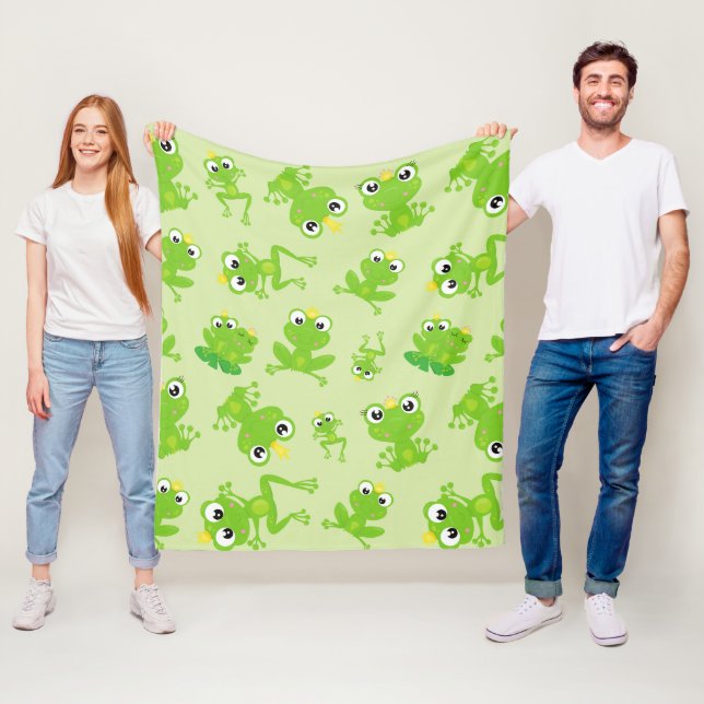 Couverture Polaire Motif de grenouille, Grenouilles mignonnes, Grenou (En situation)