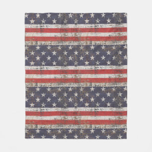 Couverture Polaire Motif de Grunge Patriotique