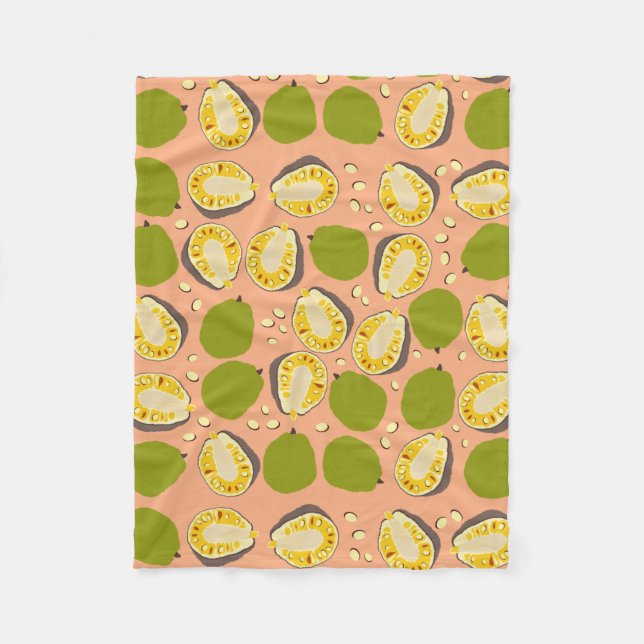 Couverture Polaire Motif de Jackfruit d'été tropical - Fruit exotique (Devant)