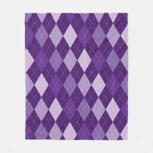 Couverture Polaire motif de Jacquard pourpre