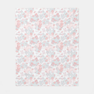 Couverture Polaire motif de kawaii avec le griffonnage