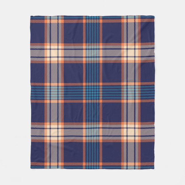 Couverture Polaire Motif de la marine tartan (Devant)
