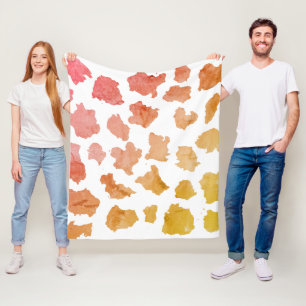 Couverture Polaire Motif de la peau de vache aquarelle