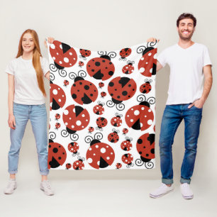 Couverture Polaire Motif De Ladybugs, Mignons Ladybugs, Red Ladybugs