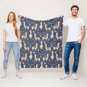 Couverture Polaire Motif de lama de célébration