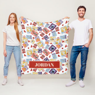 Couverture Polaire Motif de lancer avec impression de personnage du M