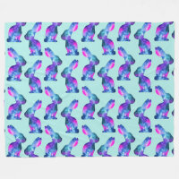 Motif de lapin de galaxie d'aquarelle