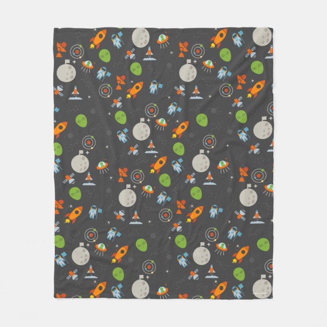 Couverture Polaire Motif de l'espace (Devant)