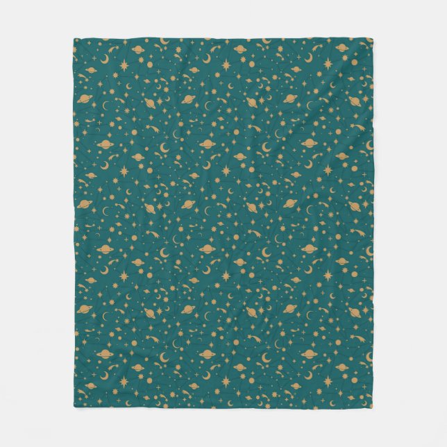 Couverture Polaire Motif de l'espace (Devant)