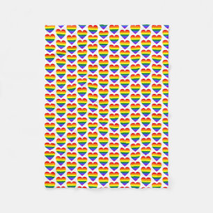 Couverture Polaire Motif de l'Gay pride LGBT Rainbow Heart