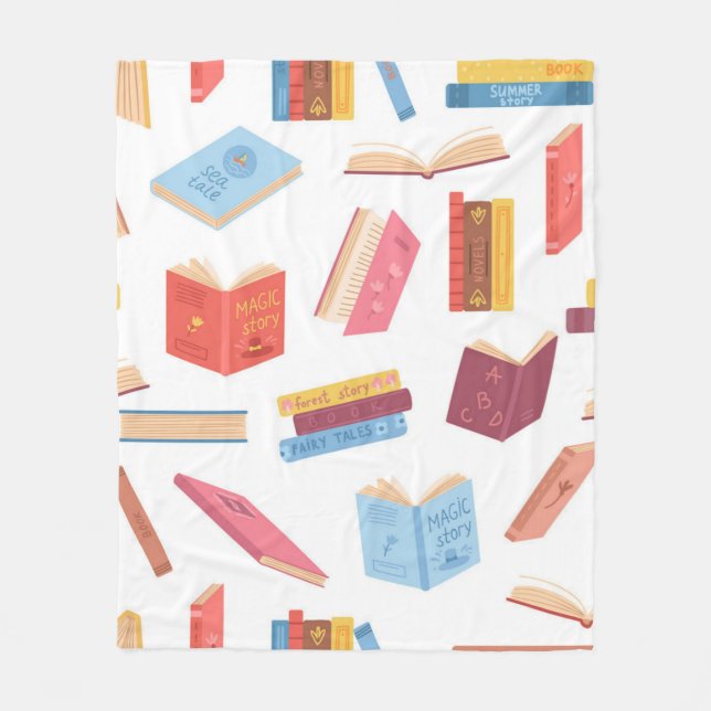 Couverture Polaire Motif de livre (Devant)