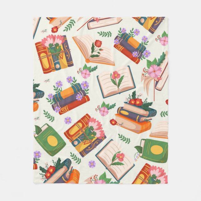 Couverture Polaire Motif de livre (Devant)