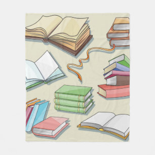 Couverture Polaire Motif de livre