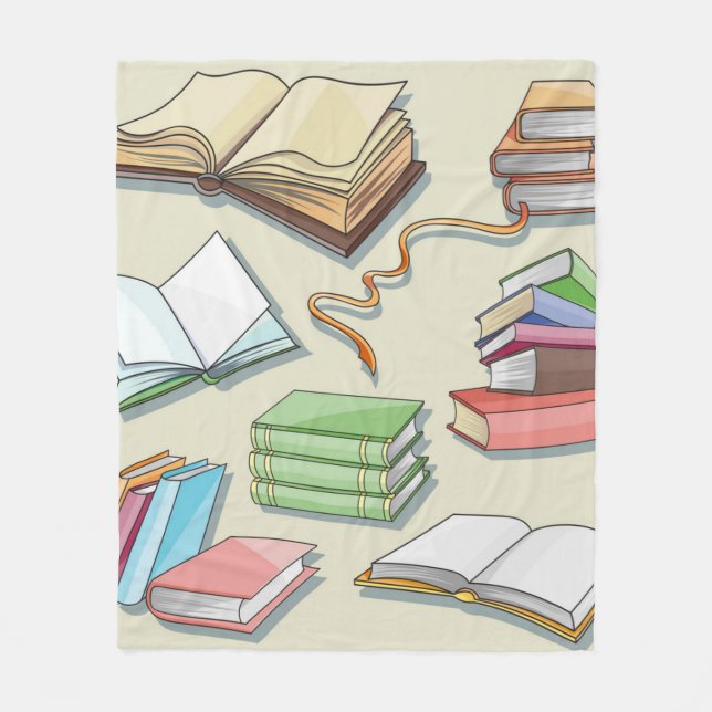 Couverture Polaire Motif de livre (Devant)