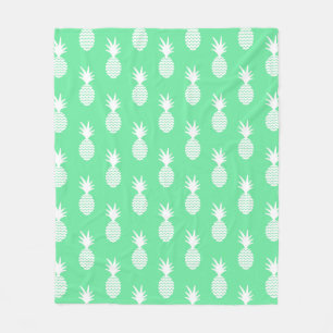 Couverture Polaire Motif de menthe d'ananas