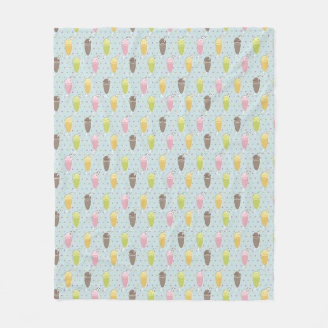 Couverture Polaire Motif de milkshake (Devant)