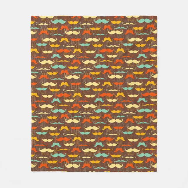Couverture Polaire Motif de moustache (Devant)