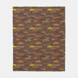 Couverture Polaire Motif de moustache, rétro style 5