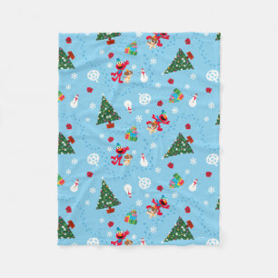 Couverture Polaire Motif de Noël bleu Elmo & Tango