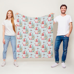 Couverture Polaire Motif de Noël Gnome