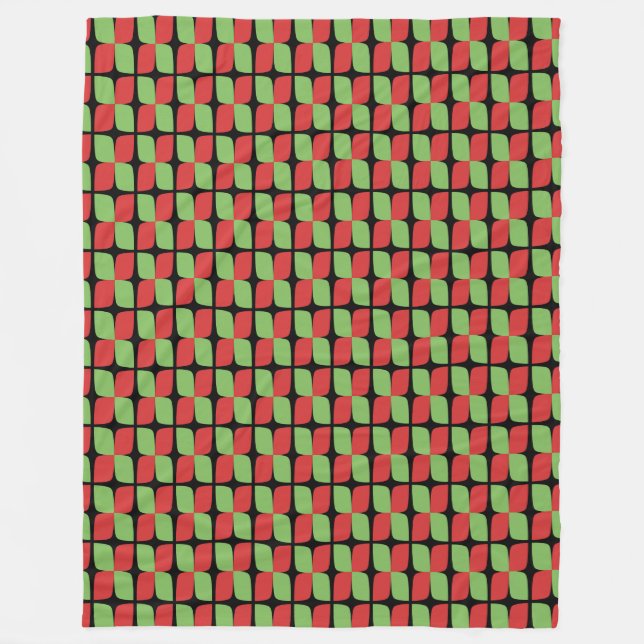 Couverture Polaire Motif de Noël rétro (Devant)