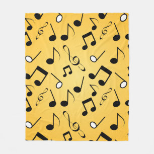 Couverture Polaire Motif de notes musicales