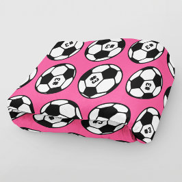 Couverture Polaire Motif de numéro de ballon de football rose