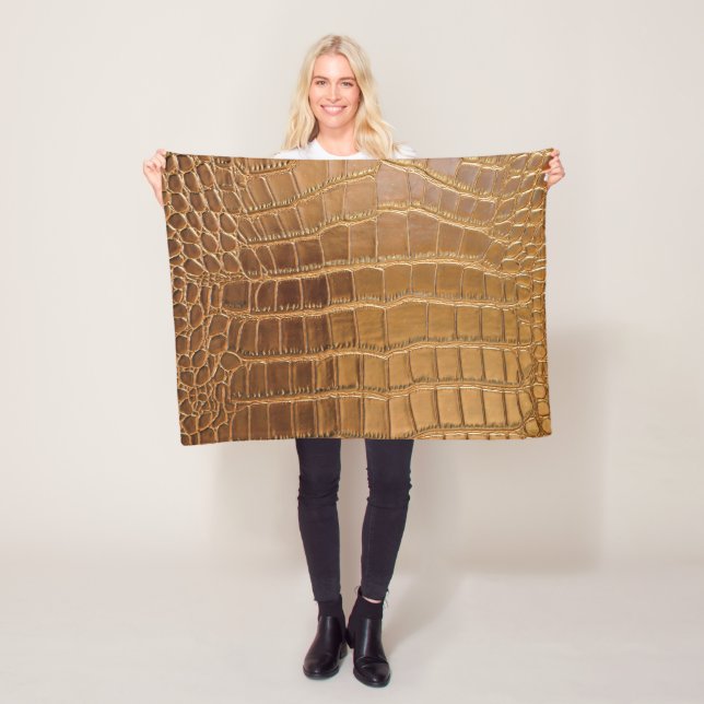 Couverture Polaire Motif de peau d'animal de cuir de crocodile de (En situation)