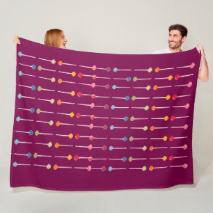 Couverture Polaire Motif de point rétro coloré Throw Bla Fleece Blank