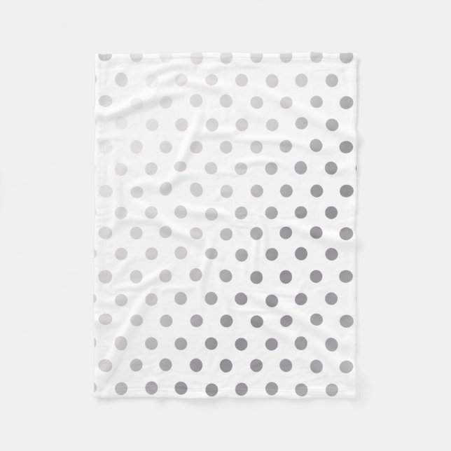 Couverture Polaire Motif de pois argenté (Devant)