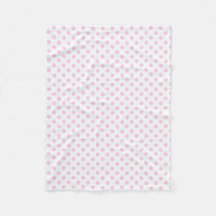 Couverture Polaire Motif de pois blanc rose mignon à la mode