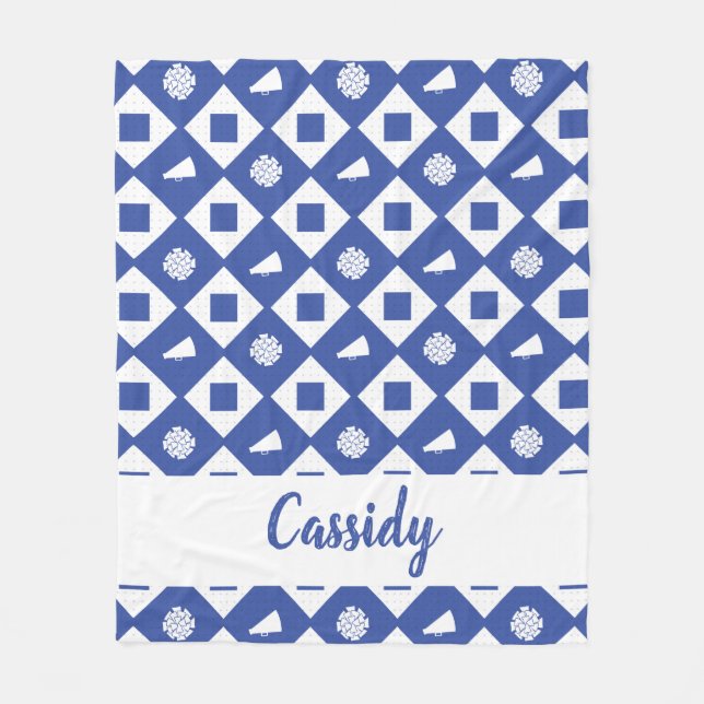 Couverture Polaire Motif de Pom-pom girl bleu (Devant)