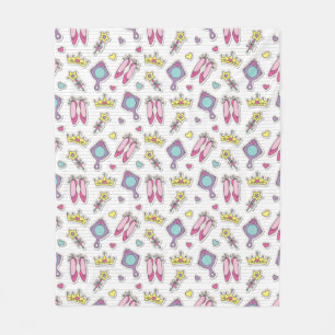 Couverture Polaire motif de princesse de papillon