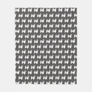 Couverture Polaire Motif de Shih Tzus