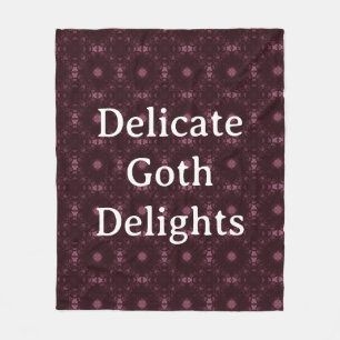 Couverture Polaire Motif de signature rose Délicieux délices gothiq