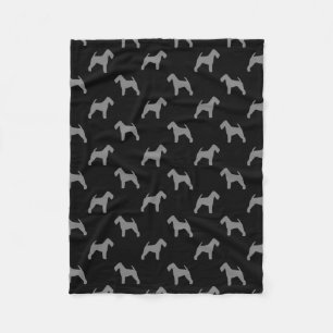 Couverture Polaire Motif de silhouettes de gallois Terrier