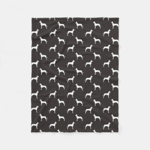 Couverture Polaire Motif de silhouettes de great dane