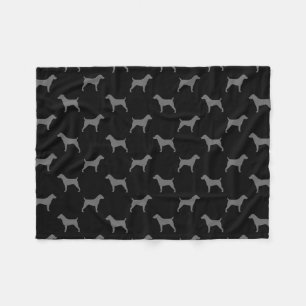 Couverture Polaire Motif de silhouettes de Jack Russell Terrier