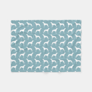 Couverture Polaire Motif de silhouettes de lévrier