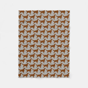 Couverture Polaire Motif de silhouettes de poseur irlandais