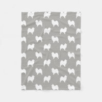 Motif de silhouettes de Samoyed