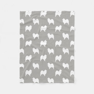 Couverture Polaire Motif de silhouettes de Samoyed