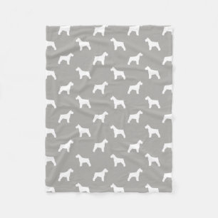 Couverture Polaire Motif de silhouettes de Schnauzer