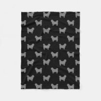 Motif de silhouettes de Shih Tzu