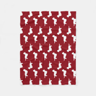Couverture Polaire Motif de silhouettes de Terrier Dandie Dinmont Rou