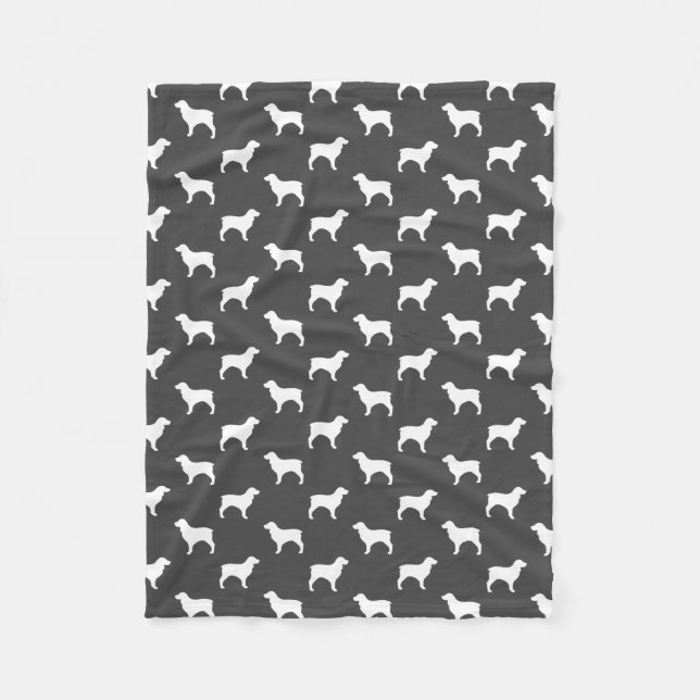 Couverture Polaire Motif de silhouettes d'épagneul de Boykin (Devant)