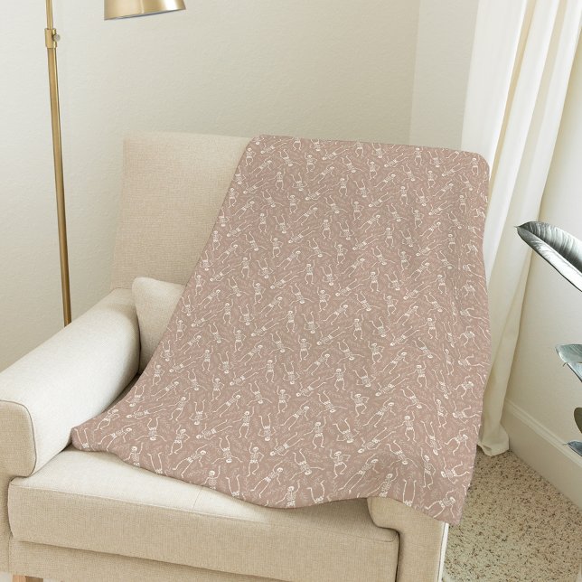 Couverture Polaire Motif de squelette d'Halloween neutre (Créateur téléchargé)