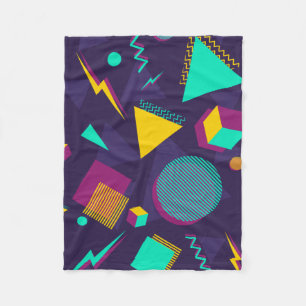 Couverture Polaire Motif de style Memphis des années 90 Vintage